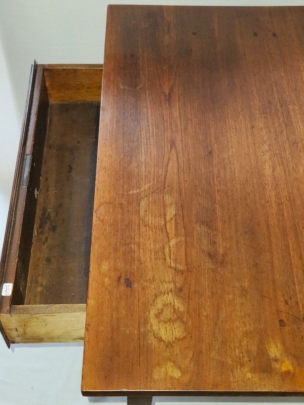 TAVERN TABLE, Vernacular Hepplewhite, Walnut, Virginia, Turnout Foot, 1800, 30"w gallery