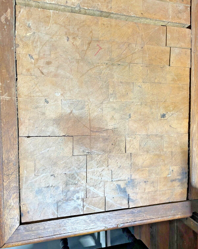Maple Art Deco Butcher Block Table w/ Drawer gallery