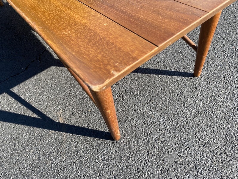 Mid Century Modern Natural Wood Designer Heritage Henredon Long Coffee Table gallery