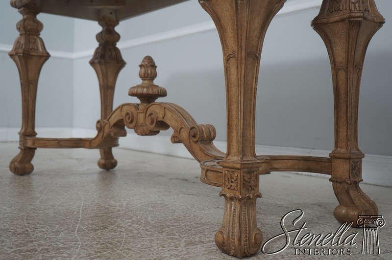 L72841: Vintage Italian Louis XVI Style Carved Marble Top Table gallery