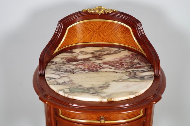 Louis XV Style Bedside Table Signed Rinck gallery