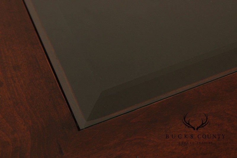 Bausman & Co. Glass Top Storage Coffee Table gallery