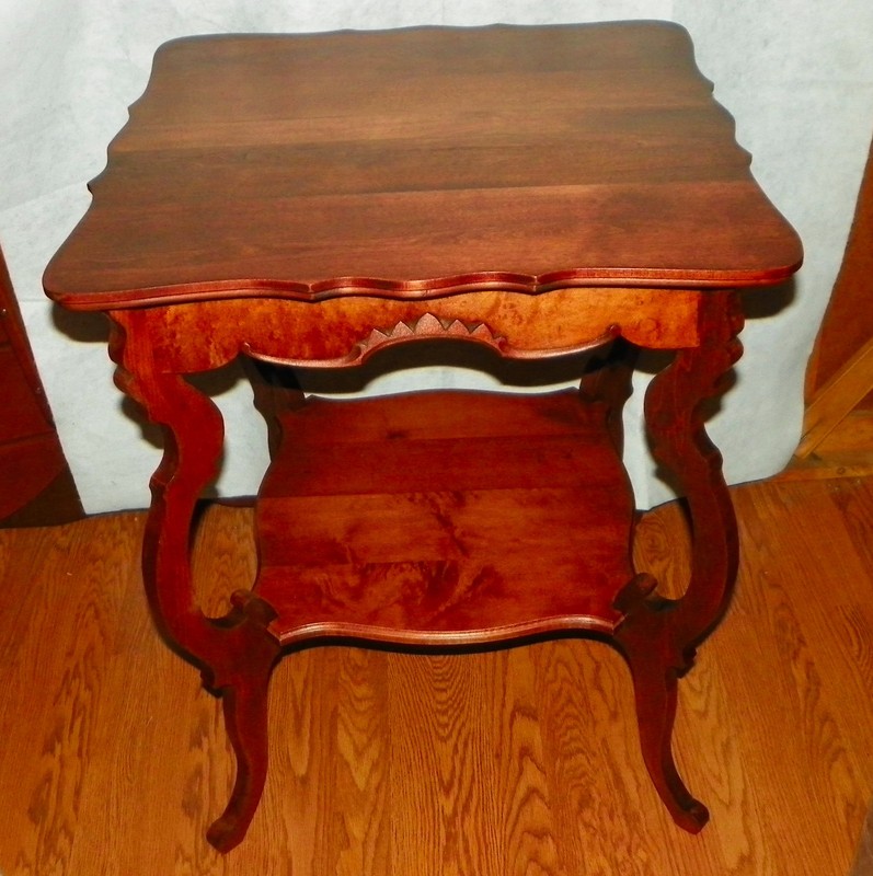 Solid Cherry Carved Center Table / Parlor Table (PRT44) gallery