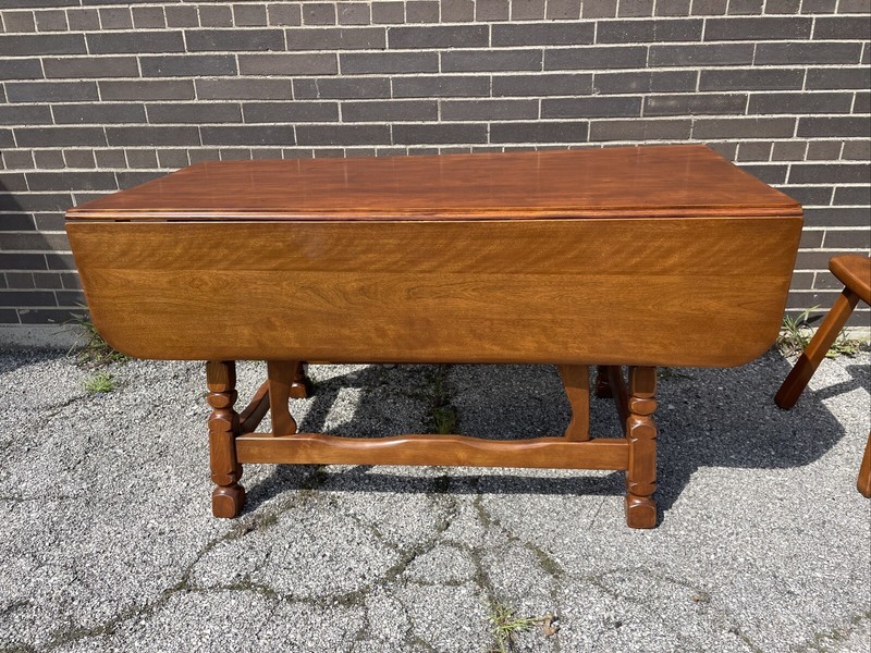 Vintage Cushman Colonial Herman DeVries Maple Butterfly Dropleaf Table # 4-43
