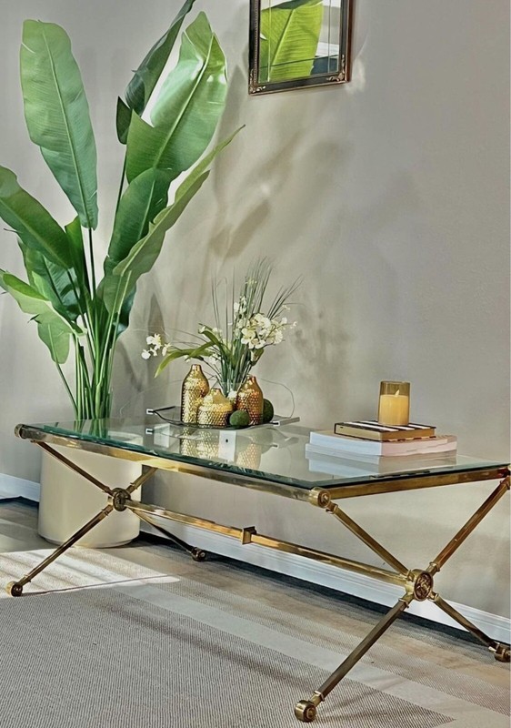 Hollywood regency Style Neoclassical Coffee Table gallery