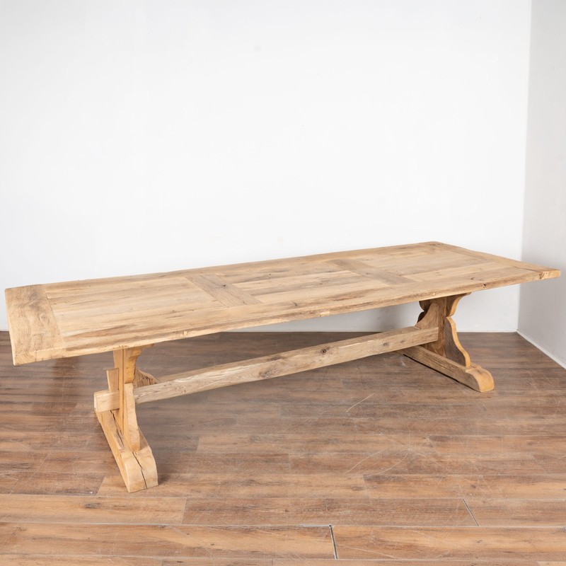 Large Bleached French Oak Dining Table