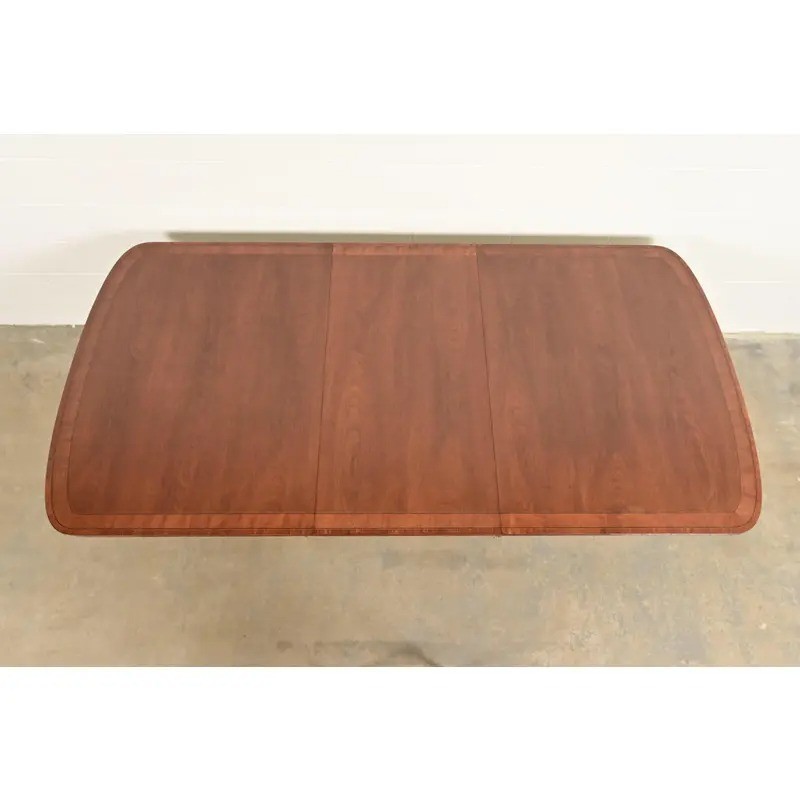 Henredon Georgian Mahogany Pedestal Extension Dining Table, Newly Refinished gallery