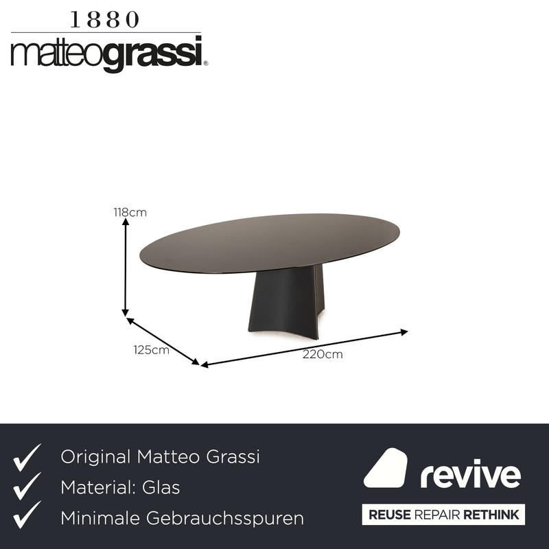 Matteo Grassi Glass Table Black Dining Table gallery