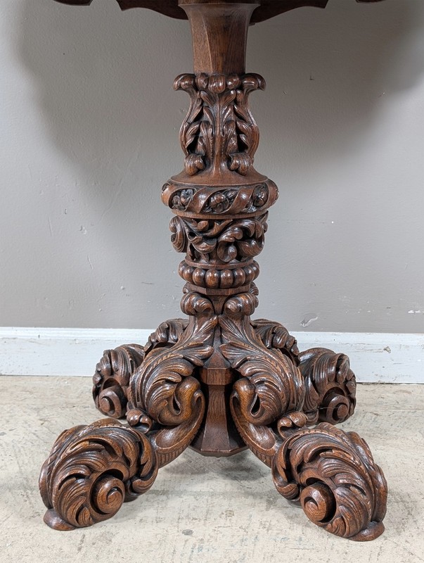 French Antique Renaissance Revival/Black Forest Game/Side Table/Console gallery