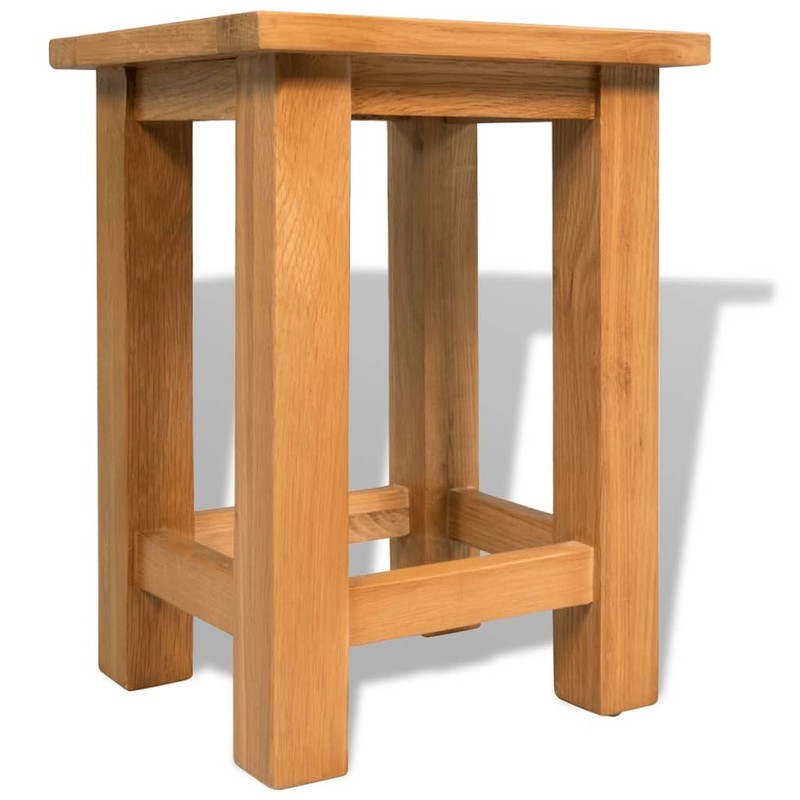 End Table Wooden Console Table Side Table Nightstand Solid Oak Wood vidaXL gallery