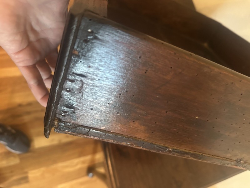 Antique English Georgian Style Oak Lowboy Side Accent End Table 27" h gallery