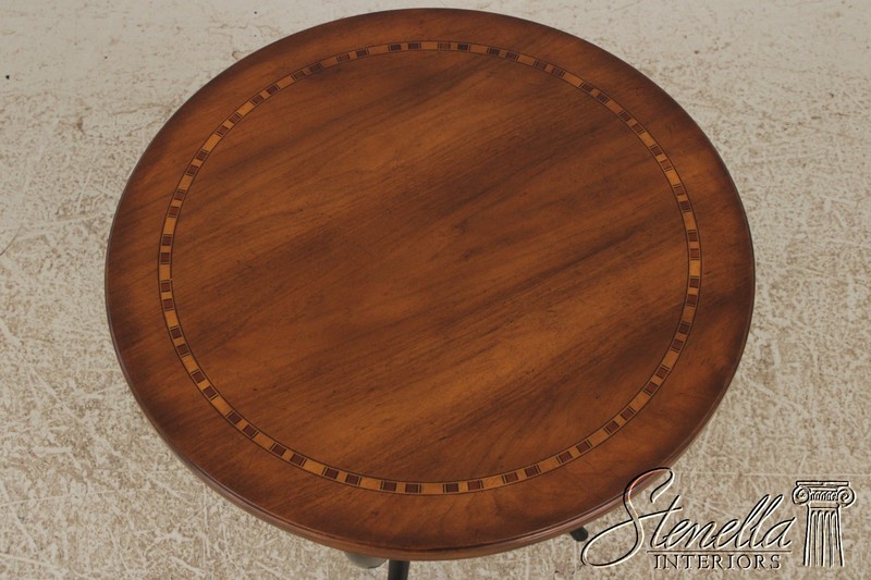 L72820: BAKER Italian Style Inlaid Round Lamp Table gallery