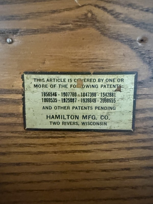 Antique Hamilton Mfg. Co. Drafting Table | Two Rivers, Wisconsin | 1930s–1950s | gallery