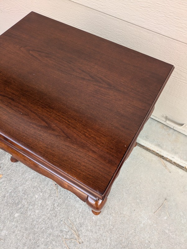 Vintage Bombay Company Queen Anne Mahogany Telephone TV Stand Side Table R43 gallery