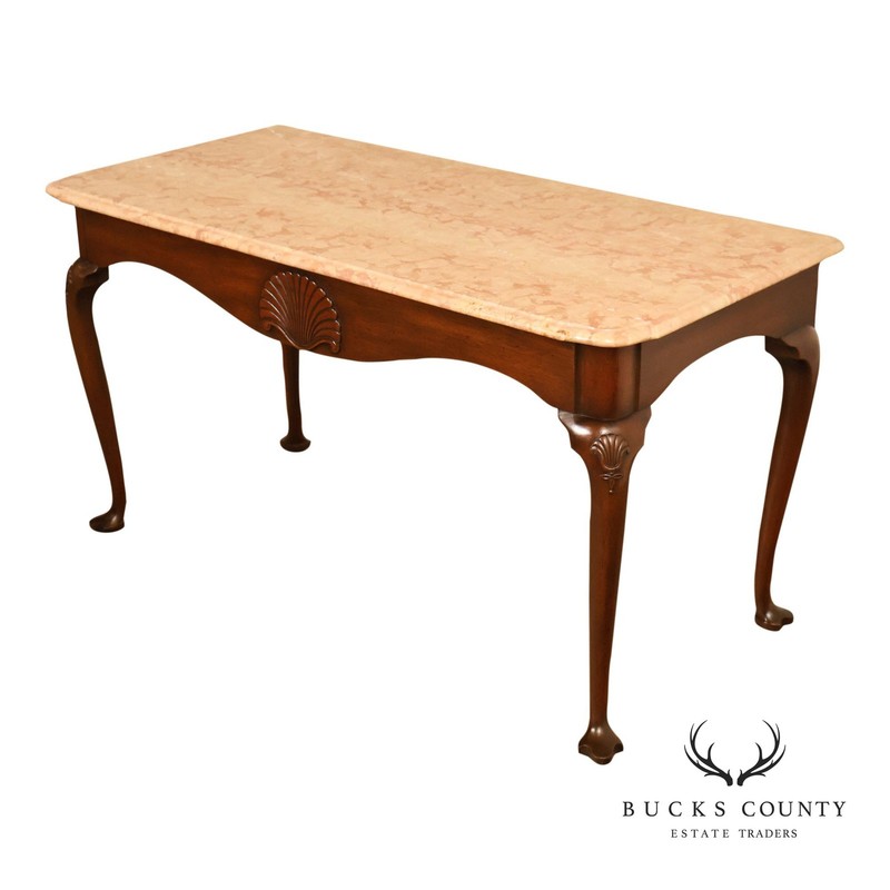 Kittinger Colonial Williamsburg Marble Top Mahogany Server