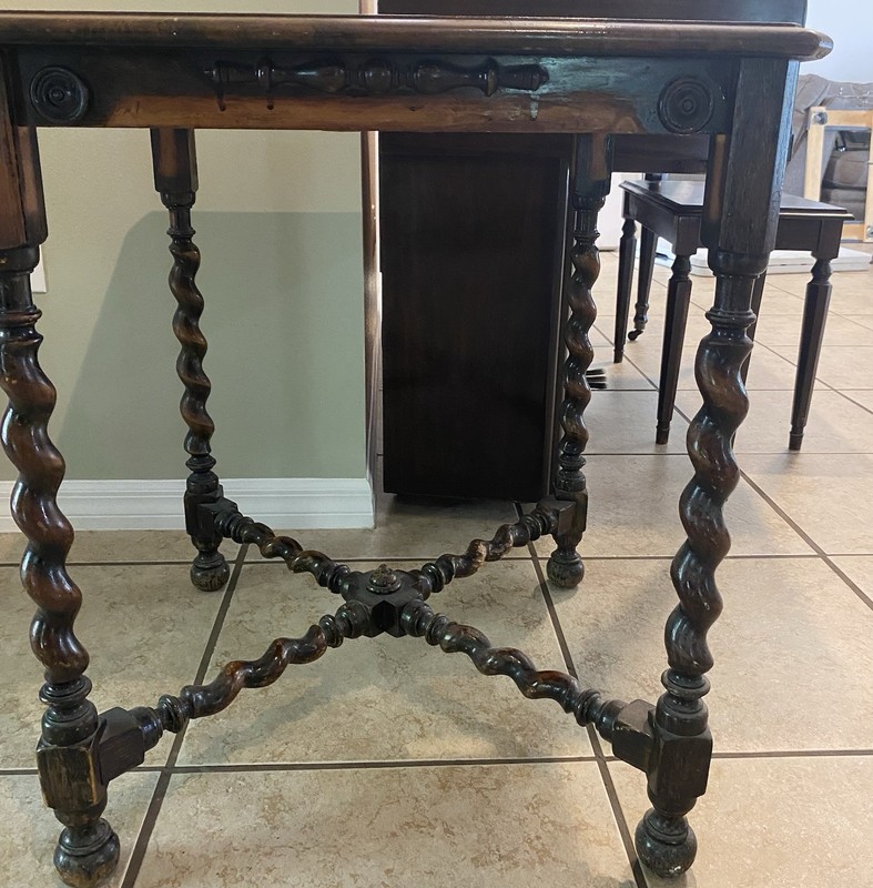 19th Century Antique Barley Twist Parlor or Side Table gallery