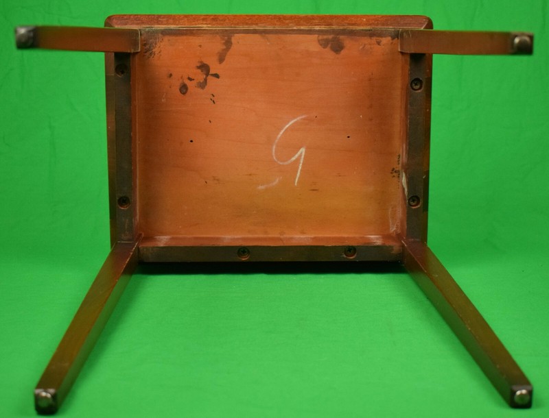 Set Of Two English Stacking Side Tables (2) w Gilt Leather Tops gallery