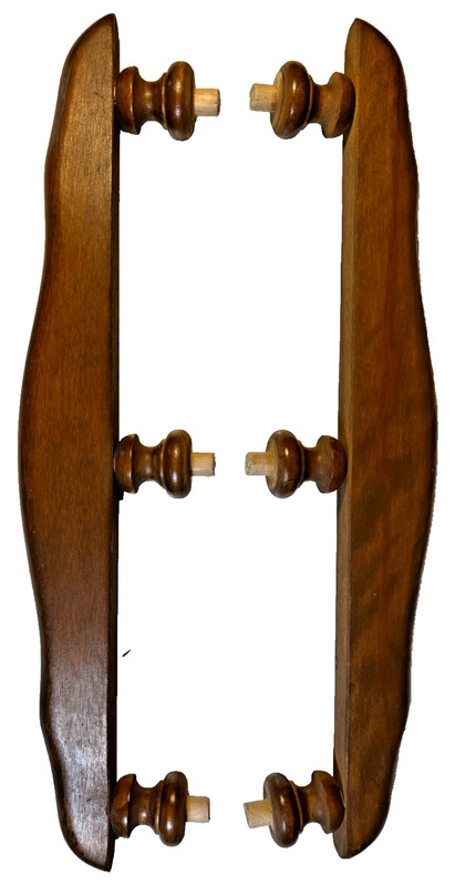 MCM Solid Wood Coffee Table Side Rails Atomic Mid Century Modern Salvage Pair 17