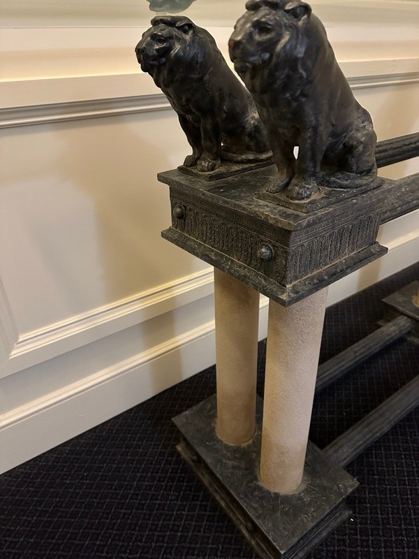 Mid 20th Century Black Lion Console Table gallery
