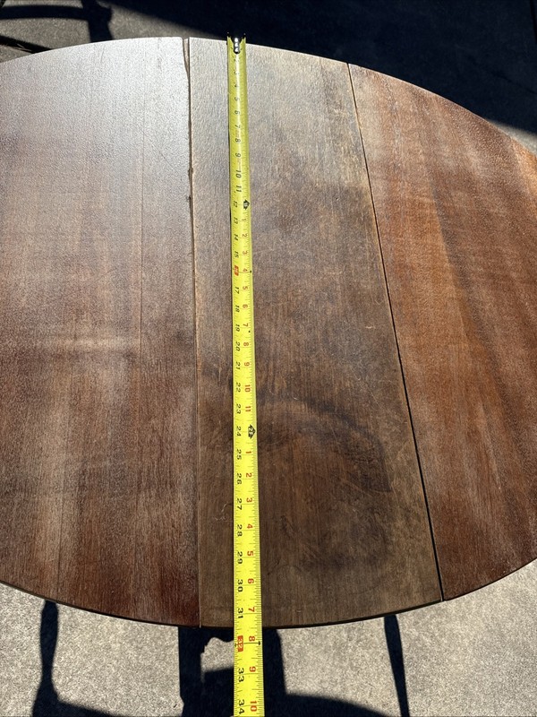 Vintage Wood Drop Leaf OVAL Gate Leg 31.75 X 44”~ 29” High gallery
