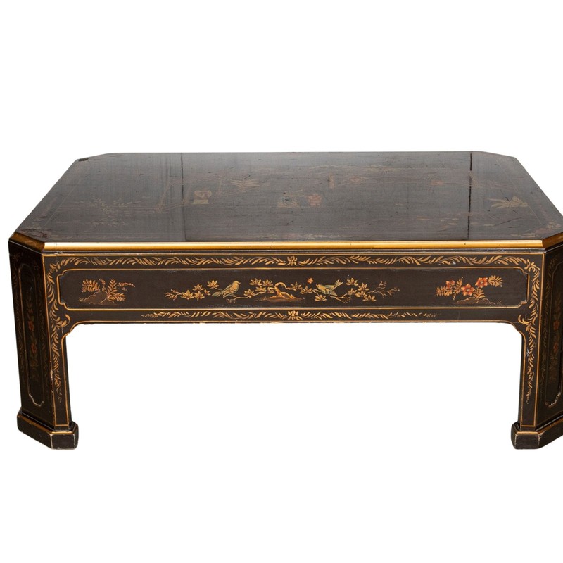 Black Lacquered Chinoiserie Coffee Table gallery