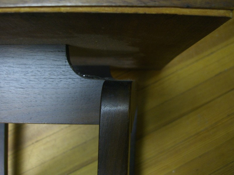 Mid Century Two Tiered Trapezoid Side or End Table - No Makers Mark gallery