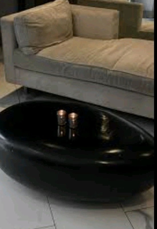 1970s Black Jason Phillips Riverstone Coffee Table gallery