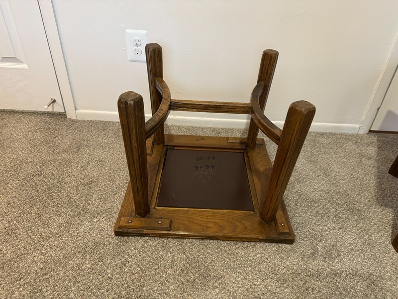 Antique A. Brandt Arts & Crafts Oak Slate Tables – Set of 3 gallery