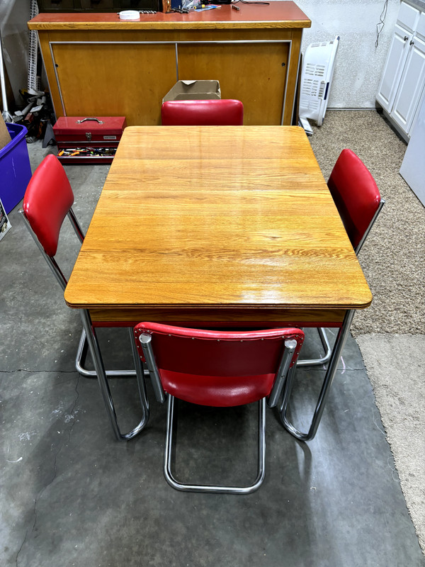 Vintage Midcentury Chrome Dining Table gallery