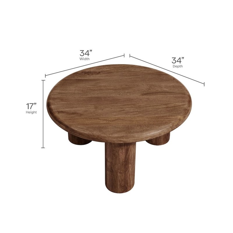 Mavina Round Mango Wood Coffee Table gallery