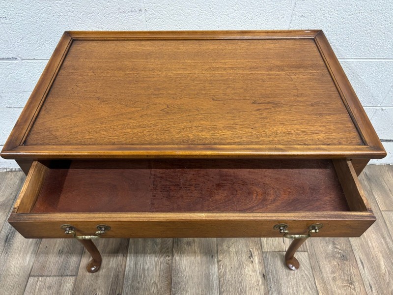 Antique 20th Century Queen Anne Walnut Silver Table Tea Table gallery