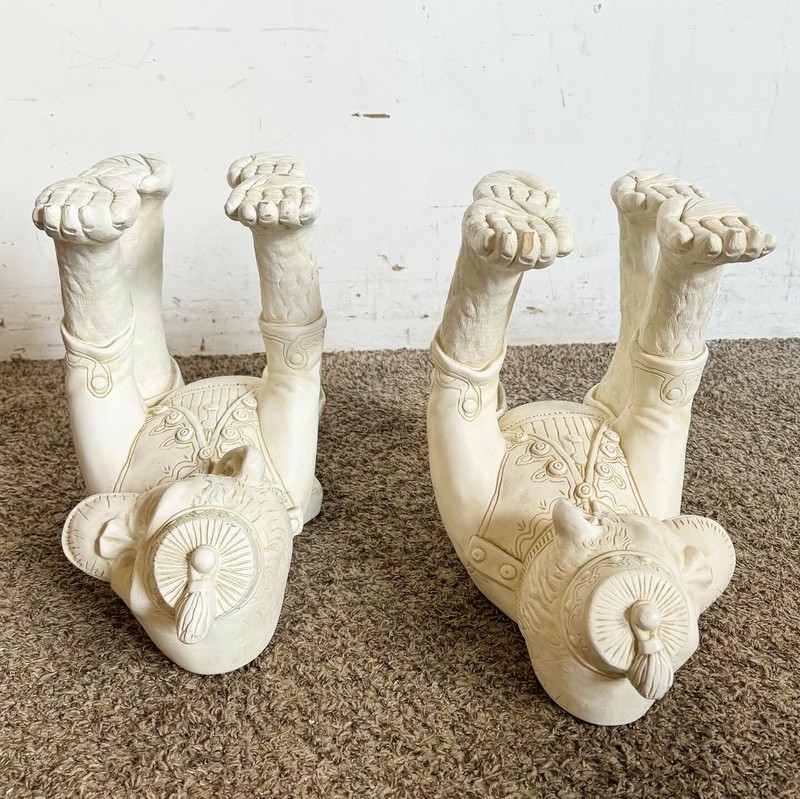 Boho Regency Plaster Monkey Tables by Continental Accents - a Pair gallery