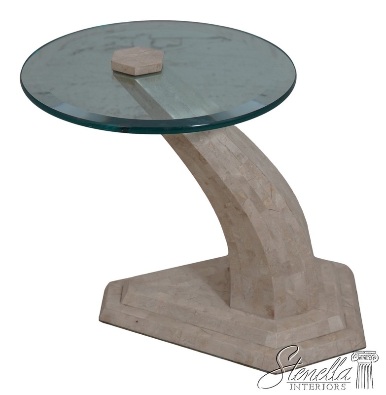 F71054: MAITLAND SMITH Modern Design Tessellated Marble Occasional Table