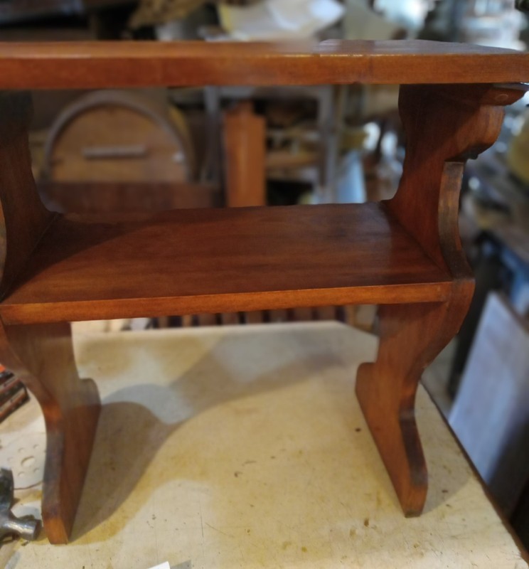 Mid Century Mahogany Bookshelf Table / End Table (ET825) gallery