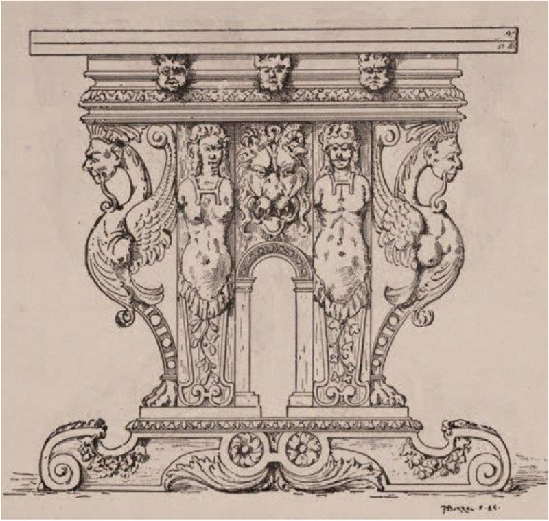 RARE 18TH CENTURY FRENCH WALNUT RENAISSANCE EXTENDING HIGH TABLE HEAVILY CARVED gallery