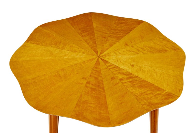 MID CENTURY SCANDINAVIAN SEGMENTED BIRCH COFFEE TABLE gallery