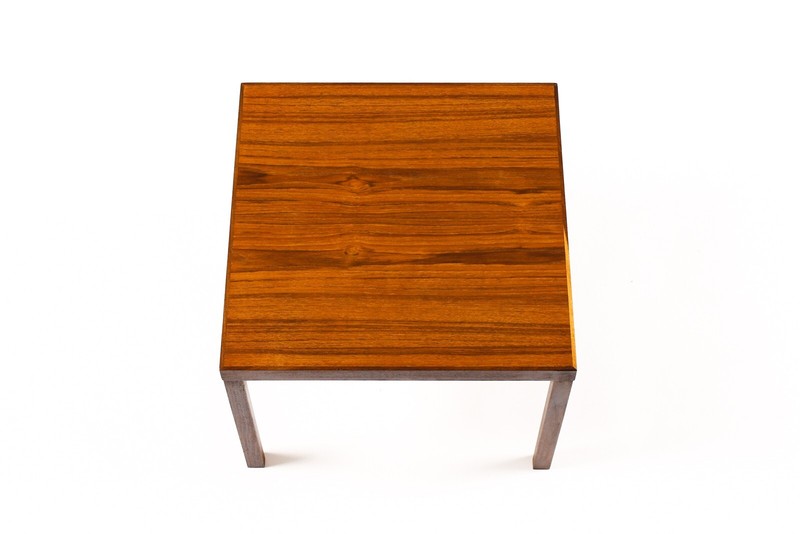 Danish Modern / Mid Century Square Teak Square Side Table — Hans Olsen — A gallery