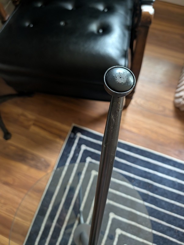 Gueridon Table Mid Century Modern Design Glass & Metal Tripod Base gallery