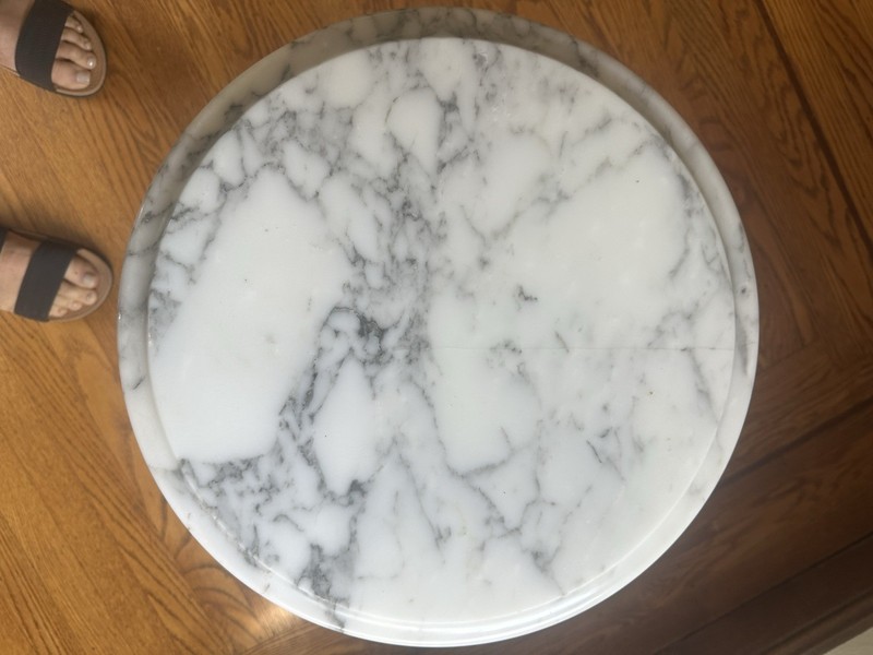 Vintage marble Italian Drinks Table Rococo Style Stamped Made In Italy gallery