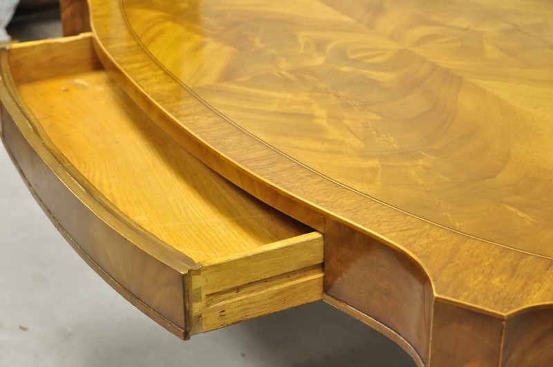 Heirloom Weiman Regency Style Flamed Mahogany One Drawer Coffee Table on Casters gallery
