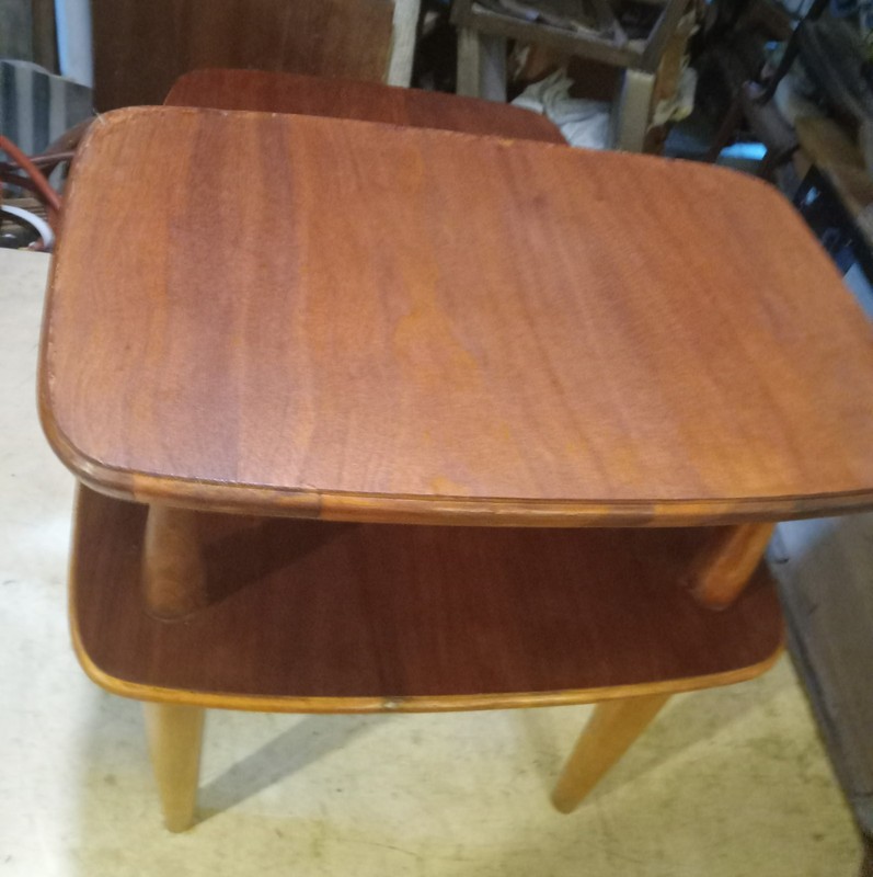 Mid Century Walnut Step End Table / Side Table (SET-112) gallery