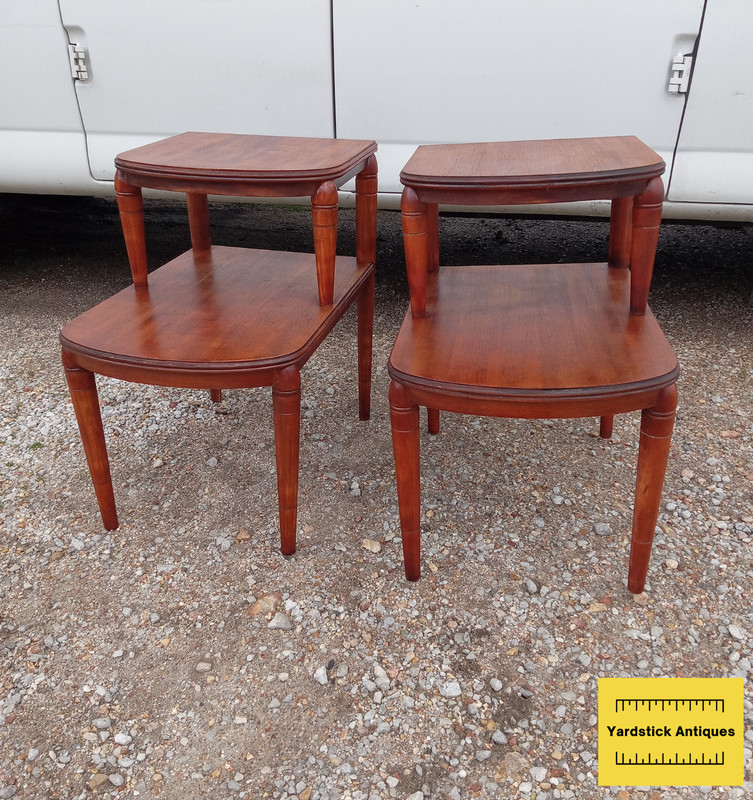Mid Century Mahogany Step End Table (1 Table) (SET-57)