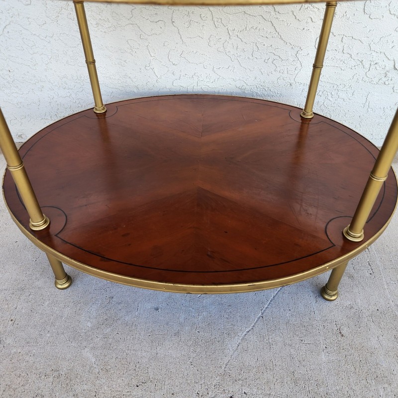 Mid Century Table 2 Tier Hollywood Regency gallery