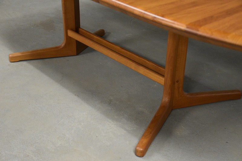 Refinished 99” Danish Modern Solid Teak Dining Table gallery