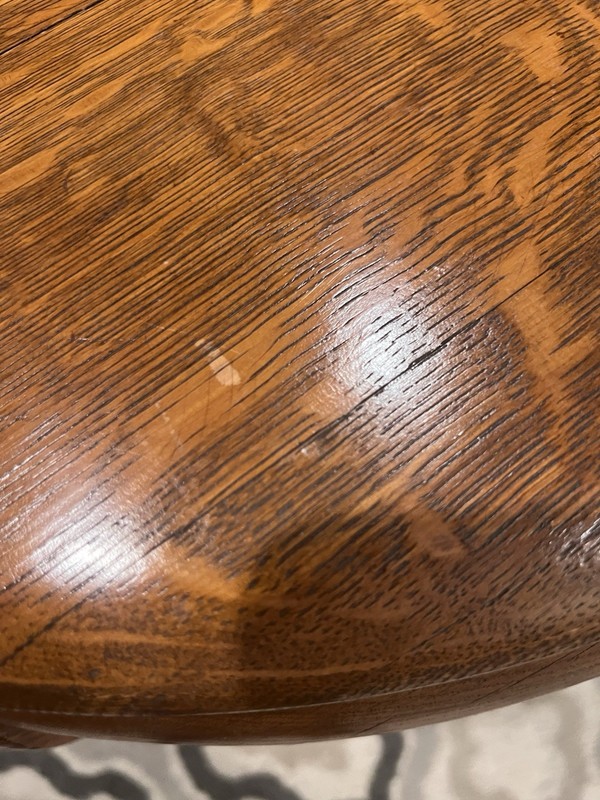 Antique Parlor Table Early 1900s. Made In Detroit. Wolverine Manufacturing Co. gallery