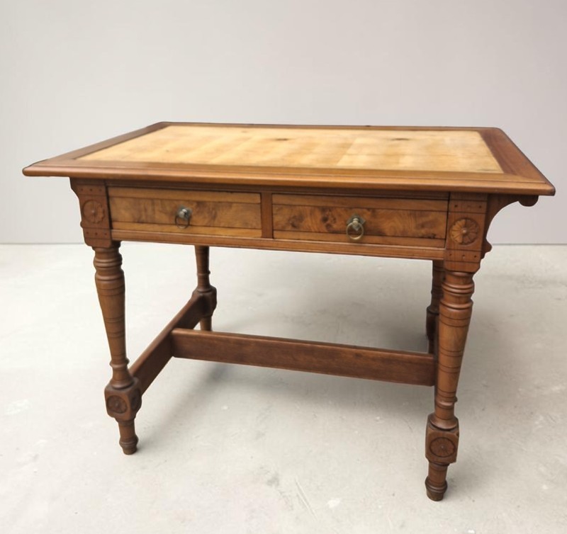Antique Writing Table 26″×39″×28″ Nice Look & Design Great Wood Design