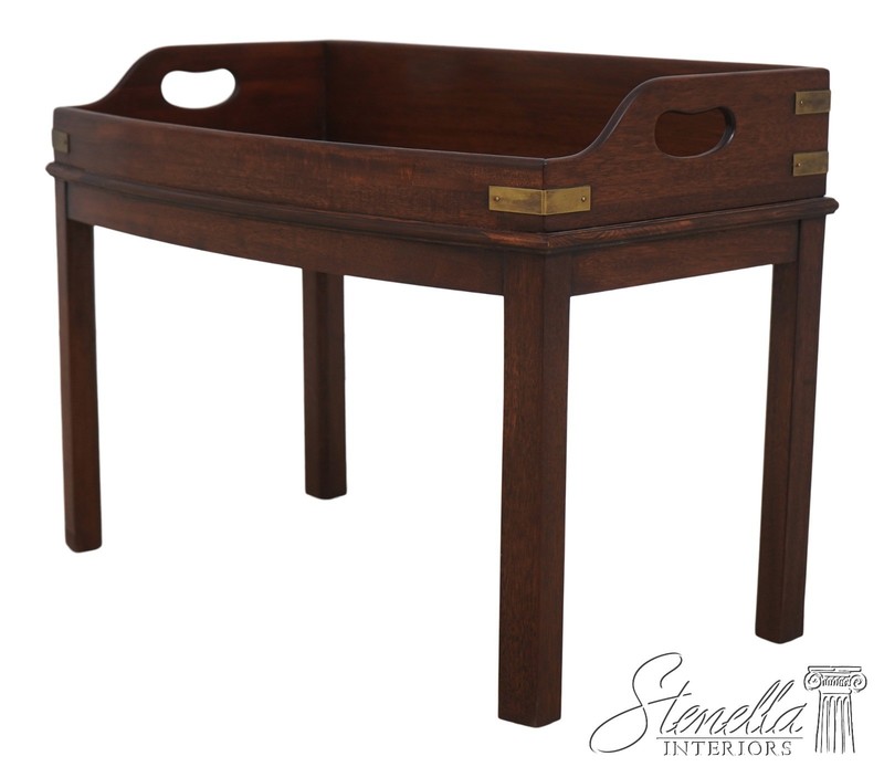 L71520: English Campaign Style Mahogany Coffee Table