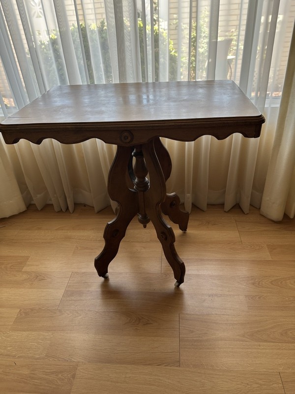 Victorian Eastlake Style Parlor Walnut Side Table gallery