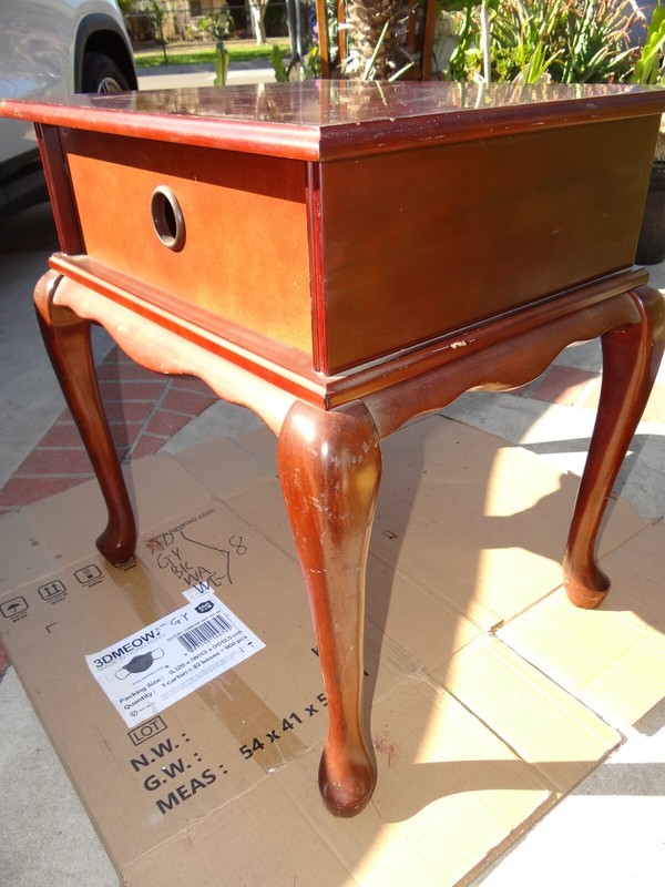 Vintage '90s The BOMBAY Company Wooden Plant Pedestal Stand Printer Table gallery