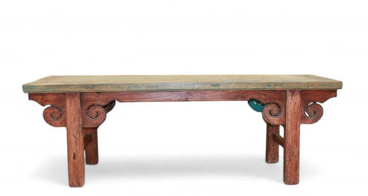 Vintage Green Top Bench or Coffee Table or Low Console Table gallery